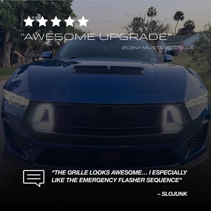 24+ MUSTANG RTR UPPER GRILLE W/ LED INTAKES