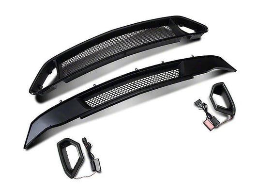 RTR Upper & Lower Grille W/ LED Accent Vent Lights (18-23 Mustang)