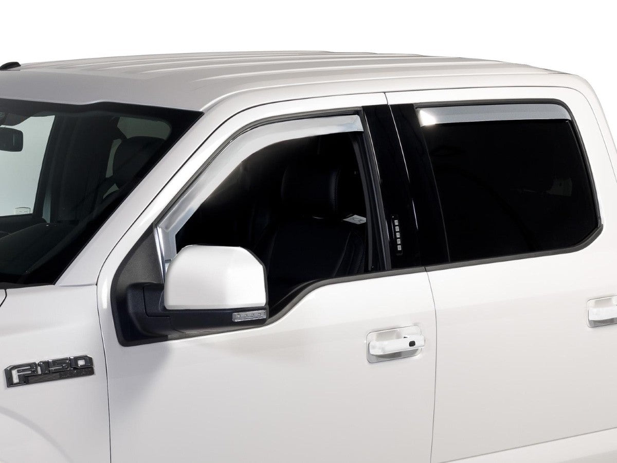 F-150 2015-2024 SUPERCREW CHROME WINDOW DEFLECTORS